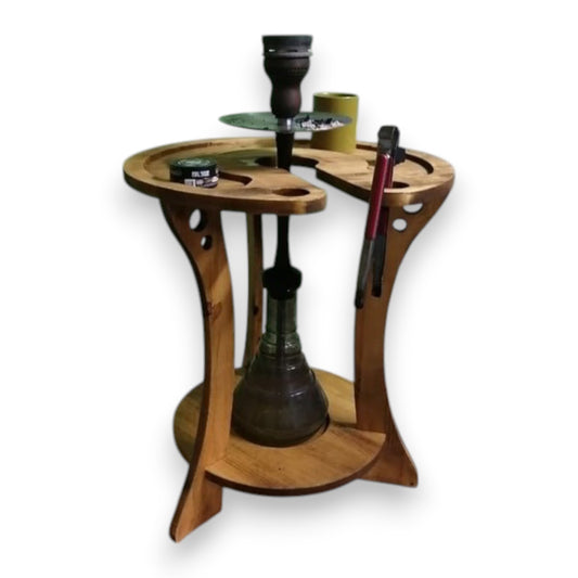 WoGardART Wooden Hookah Presentation Stand